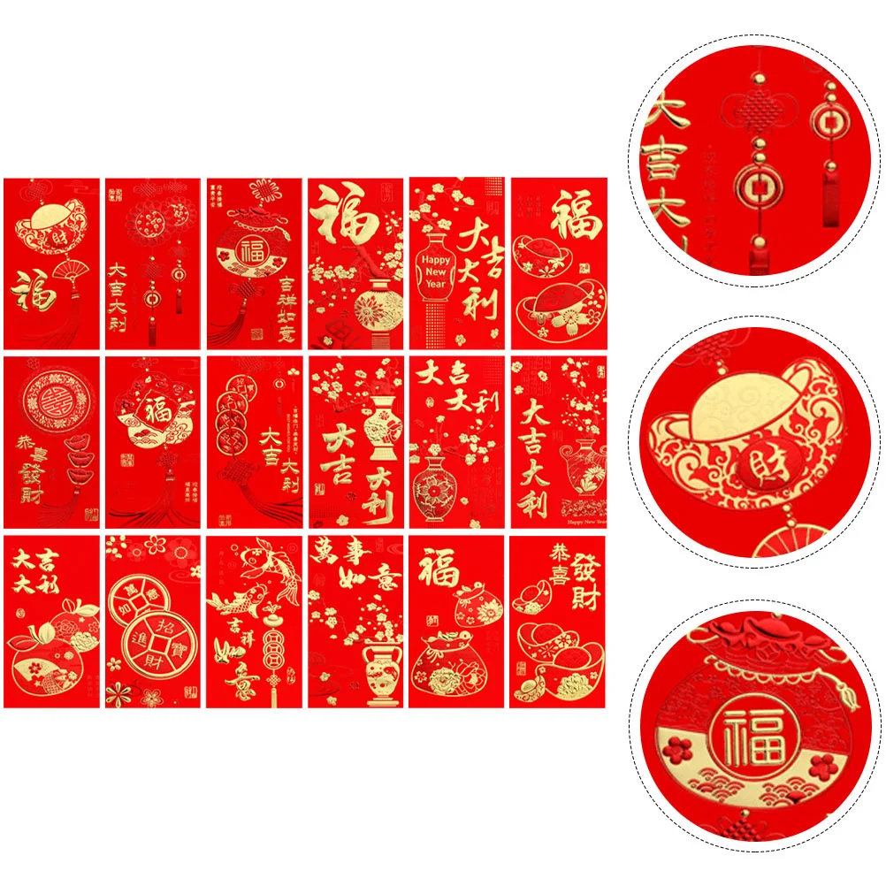 New Year Red Envelopes Hongbao Red Pocket for New Year Spring Festival Birthday Marry Red Gift Money Envelopes
New Year Red Envelopes Hongbao Red Pocket for New Year Spring Festival Birthday Marry Red Gift Money Envelopes