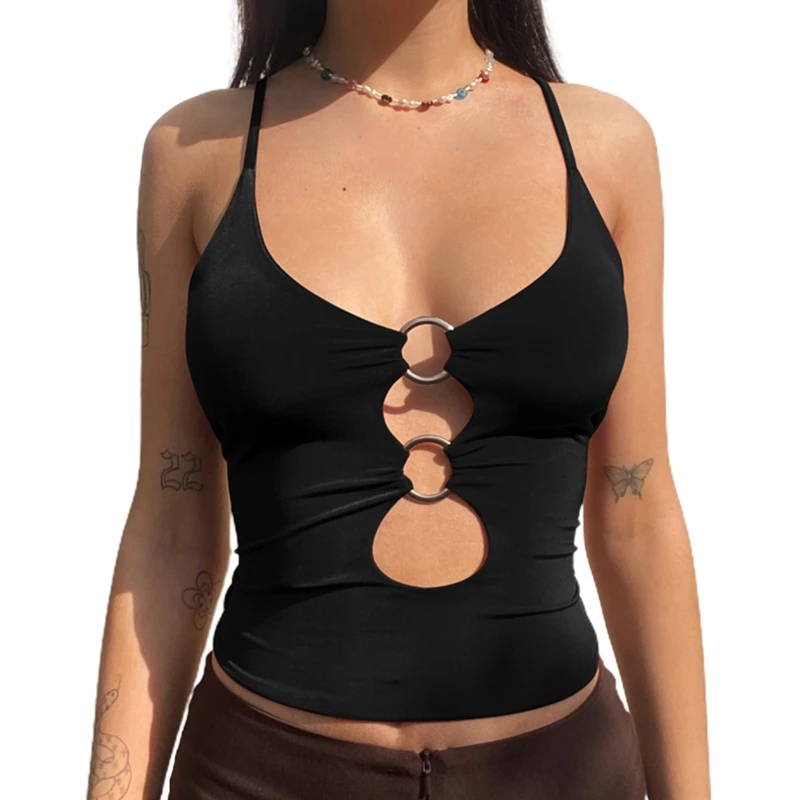 Women Camis Tops Solid Color Spaghetti Strap Crop Top Sexy Hollow out Tank Tops Sleeveless Vest Fashion Fitness Camisole
Women Camis Tops Solid Color Spaghetti Strap Crop Top Sexy Hollow out Tank Tops Sleeveless Vest Fashion Fitness Camisole