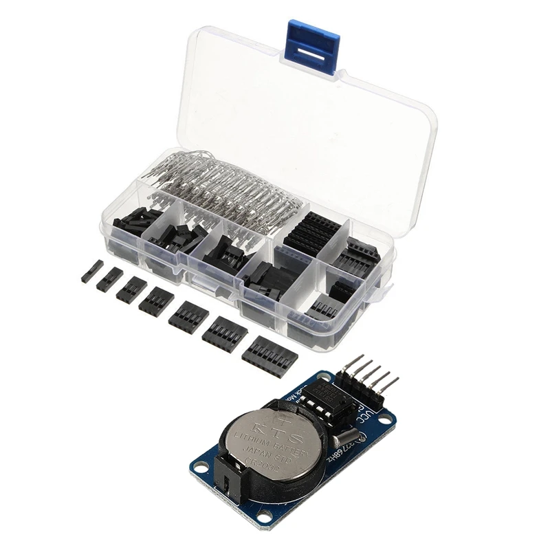 311 Pcs Accessories: 1 Pcs DS1302 Clock Module With Battery Real-Time Clock Module RTC & 310 Pcs 2.54Mm Male+Female Dupont Wire
311 Pcs Accessories: 1 Pcs DS1302 Clock Module With Battery Real-Time Clock Module RTC & 310 Pcs 2.54Mm Male+Female Dupont Wire