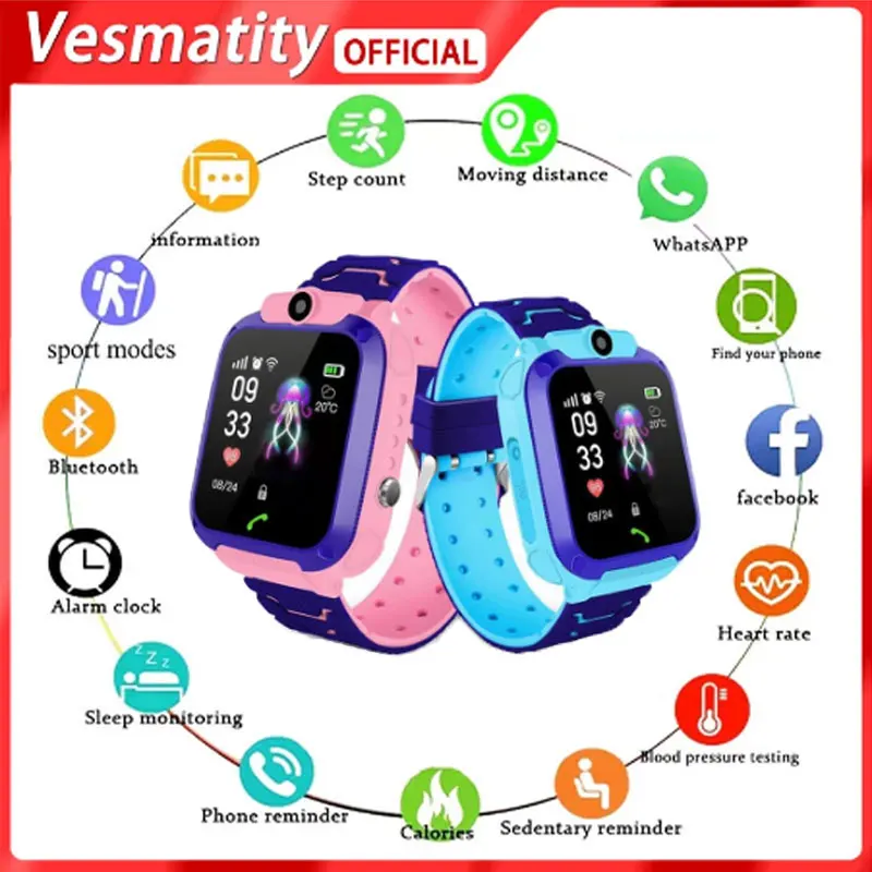 2022 Vesmatity Product Promotion Kids SOS Smart Watch SIM Card LBS Location Photo Waterproof Gift Boys Girls IOS Android Smart
2022 Vesmatity Product Promotion Kids SOS Smart Watch SIM Card LBS Location Photo Waterproof Gift Boys Girls IOS Android Smart