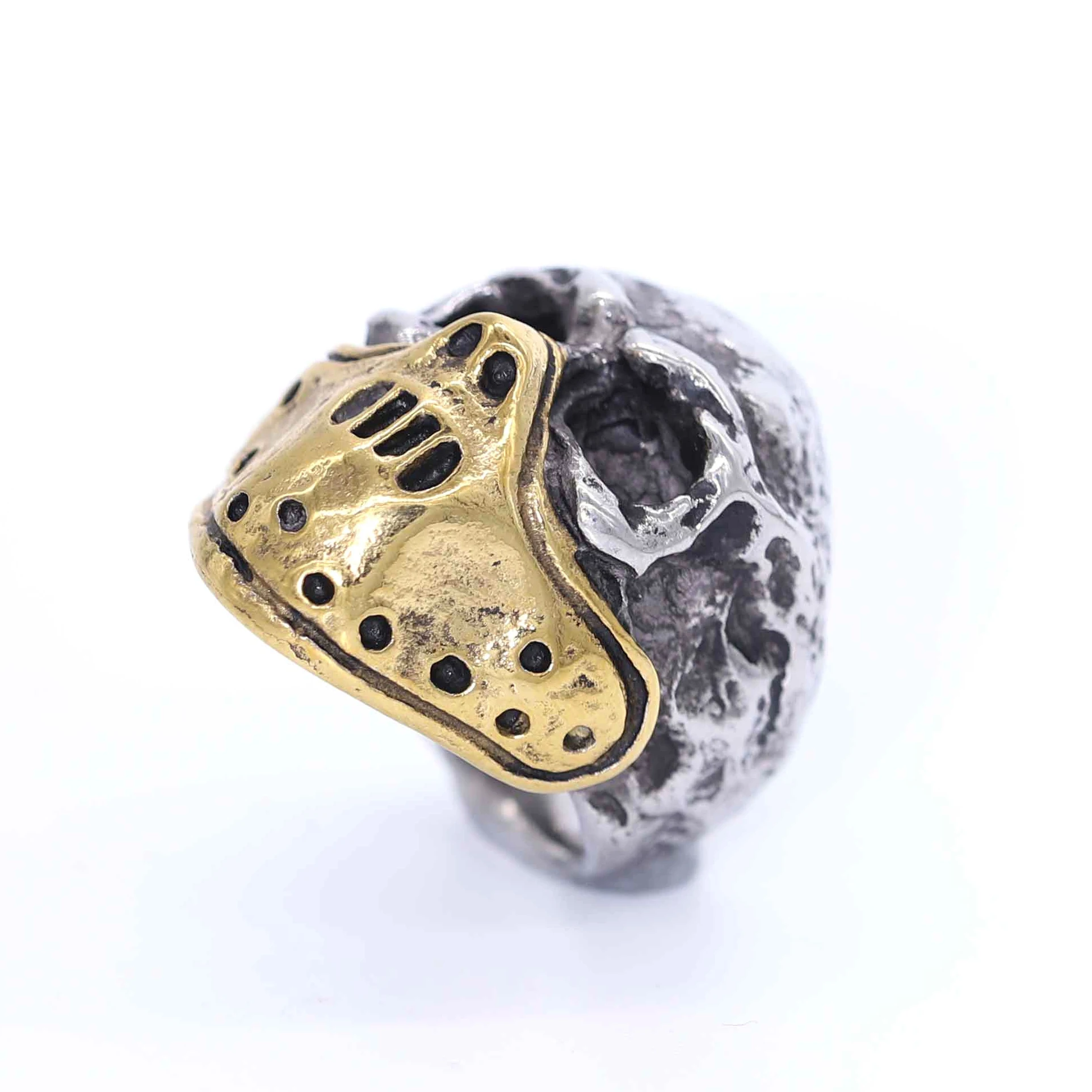 European and American fashion jewelry ring stainless steel undead warrior gold-plated ring for men
European and American fashion jewelry ring stainless steel undead warrior gold-plated ring for men