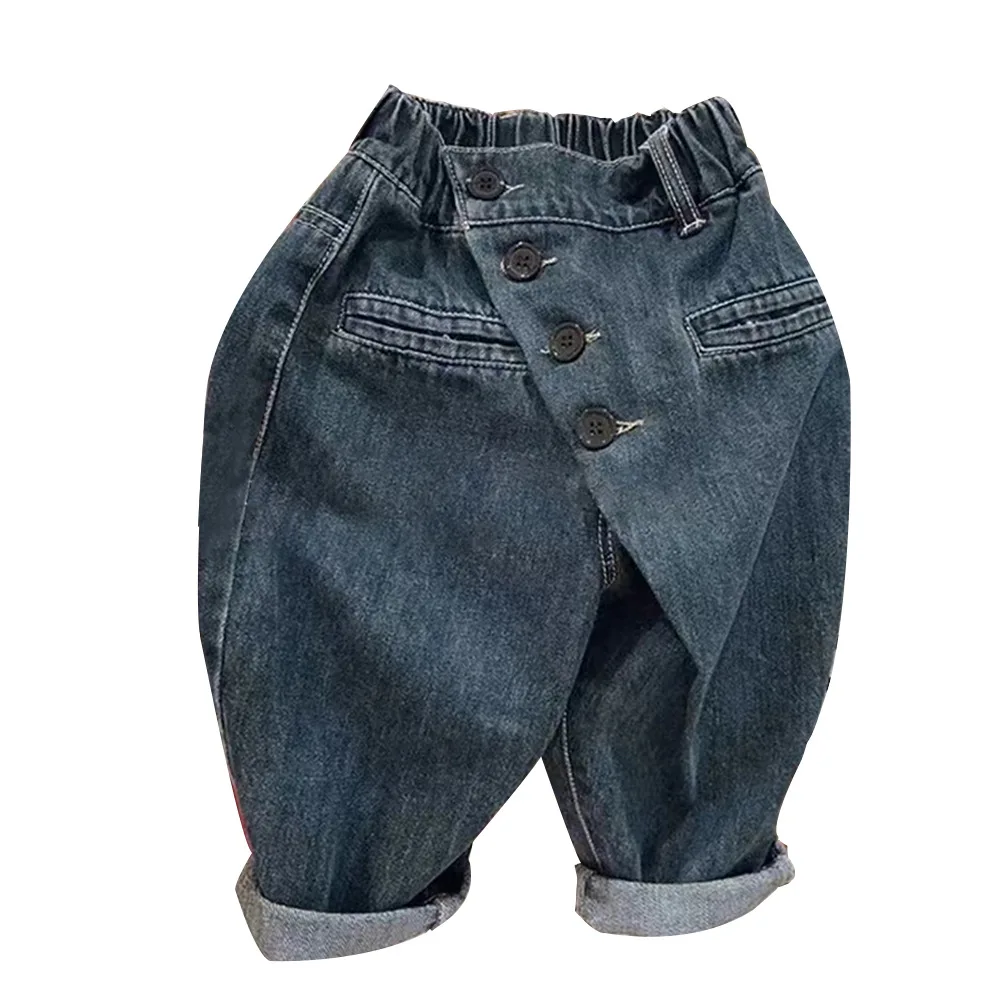 Spring Autumn Clothes New Fashion Baby Side Button Jeans Kid Girl Loose Casual Denim Pants Boy Children Cotton Solid Trousers
Spring Autumn Clothes New Fashion Baby Side Button Jeans Kid Girl Loose Casual Denim Pants Boy Children Cotton Solid Trousers