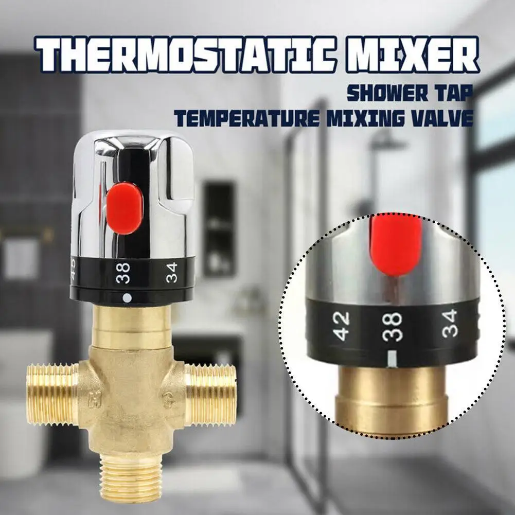 Brass Pipe Thermostat Faucet Thermostatic Mixing Bathroom Water 3-way Control Temperature Faucet Mixing Brass I5v6
Brass Pipe Thermostat Faucet Thermostatic Mixing Bathroom Water 3-way Control Temperature Faucet Mixing Brass I5v6