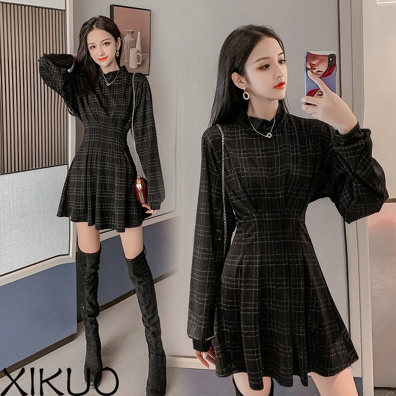 XIKUO Design - Gothic Retro Dress Korean Punk Long Sleeve Aesthetic Wrapped Waist 2023 Women's Clothing Dark Emo Aesthetic
XIKUO Design - Gothic Retro Dress Korean Punk Long Sleeve Aesthetic Wrapped Waist 2023 Women's Clothing Dark Emo Aesthetic