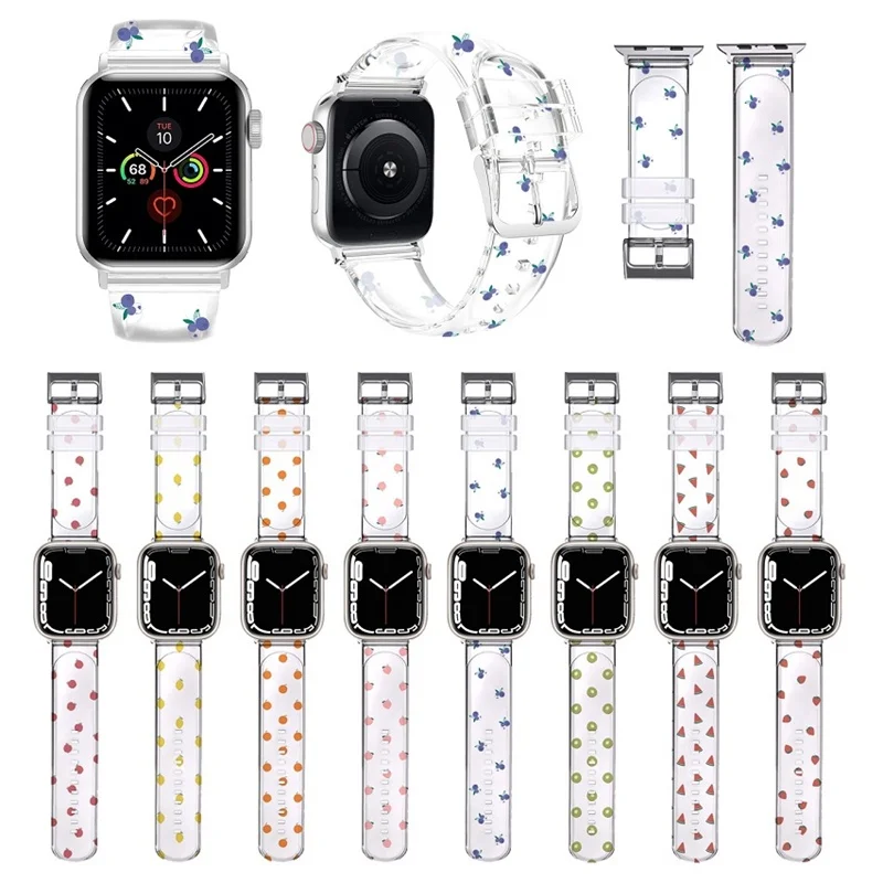 Fruit Print Clear Wristband Sport Strap for Apple Watch Series 7 6 5 4 SECute Fashionable Watch Wristband for iWatch fashionable
Fruit Print Clear Wristband Sport Strap for Apple Watch Series 7 6 5 4 SECute Fashionable Watch Wristband for iWatch fashionable