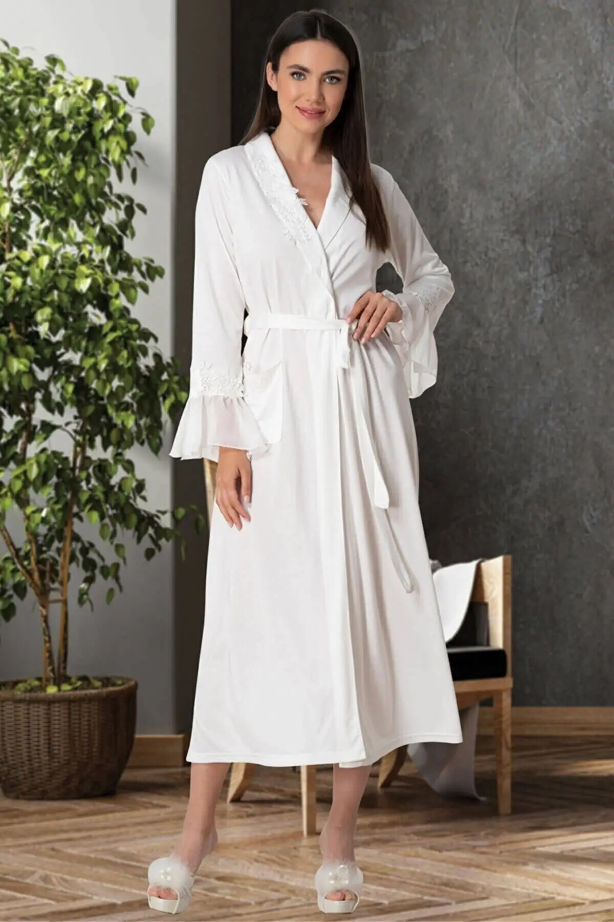 Dressing Gown Ecru Lacy Cotton Combed Long Fashion Robe Robe Robe Sexy Peignoir Kimono Bride Sleepwear Night Gown
Dressing Gown Ecru Lacy Cotton Combed Long Fashion Robe Robe Robe Sexy Peignoir Kimono Bride Sleepwear Night Gown