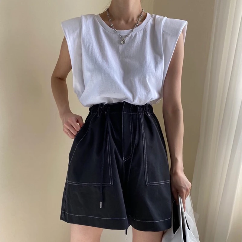 Jyate Summer Y2k Woman Clothing Simple New All-match Round Neck Sleeveless T Shirt For Women Loose Solid T-shirt Top Women 2023
Jyate Summer Y2k Woman Clothing Simple New All-match Round Neck Sleeveless T Shirt For Women Loose Solid T-shirt Top Women 2023