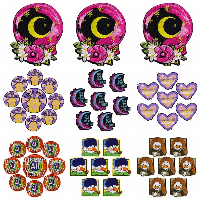 Wholesale 10PCS Flowers Patch Iron-On Patches For Clothing Stripes Cartoon Embroidered Patches On Clothes Stikcers DIY Sew Decor
Wholesale 10PCS Flowers Patch Iron-On Patches For Clothing Stripes Cartoon Embroidered Patches On Clothes Stikcers DIY Sew Decor