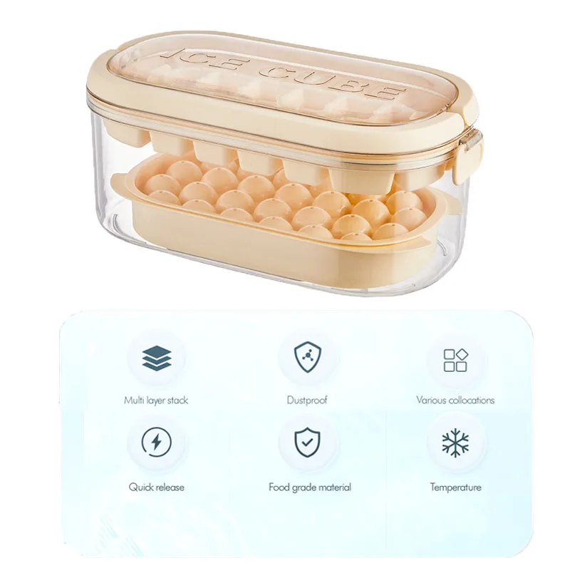 Silicone Ice Cube Tray with Lid 2 In 1 Ice Cube Tray Making Mould Ice Mold and Storage Box Party Bar Drink Whiskey Ice Maker
Silicone Ice Cube Tray with Lid 2 In 1 Ice Cube Tray Making Mould Ice Mold and Storage Box Party Bar Drink Whiskey Ice Maker