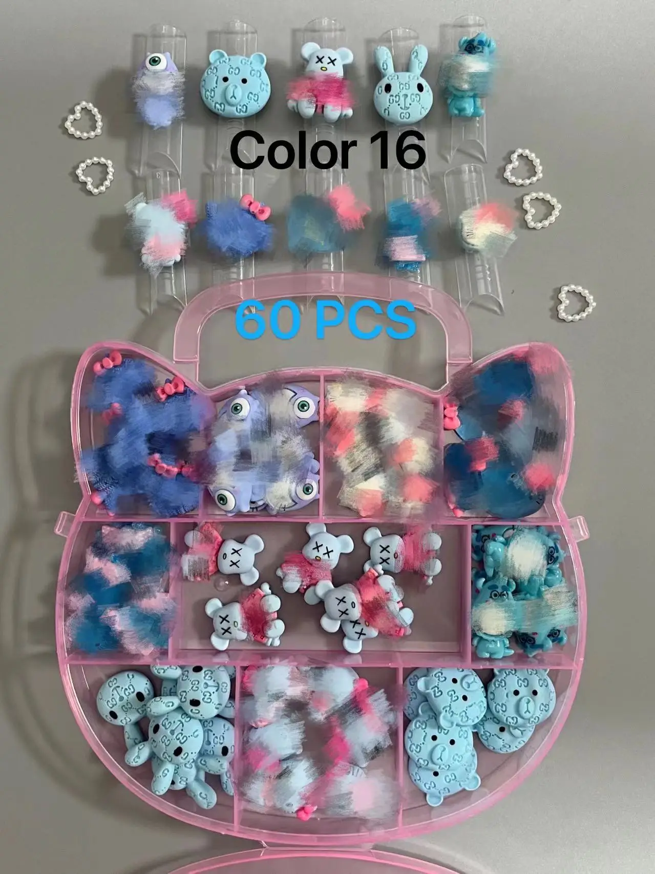 Beauty Salon 60Pcs/Box Mix Sanrios Cartoon Dopamine Green Purple Yellow Red Resin Handmade Kawaii Nail Art Decoration Charms
Beauty Salon 60Pcs/Box Mix Sanrios Cartoon Dopamine Green Purple Yellow Red Resin Handmade Kawaii Nail Art Decoration Charms