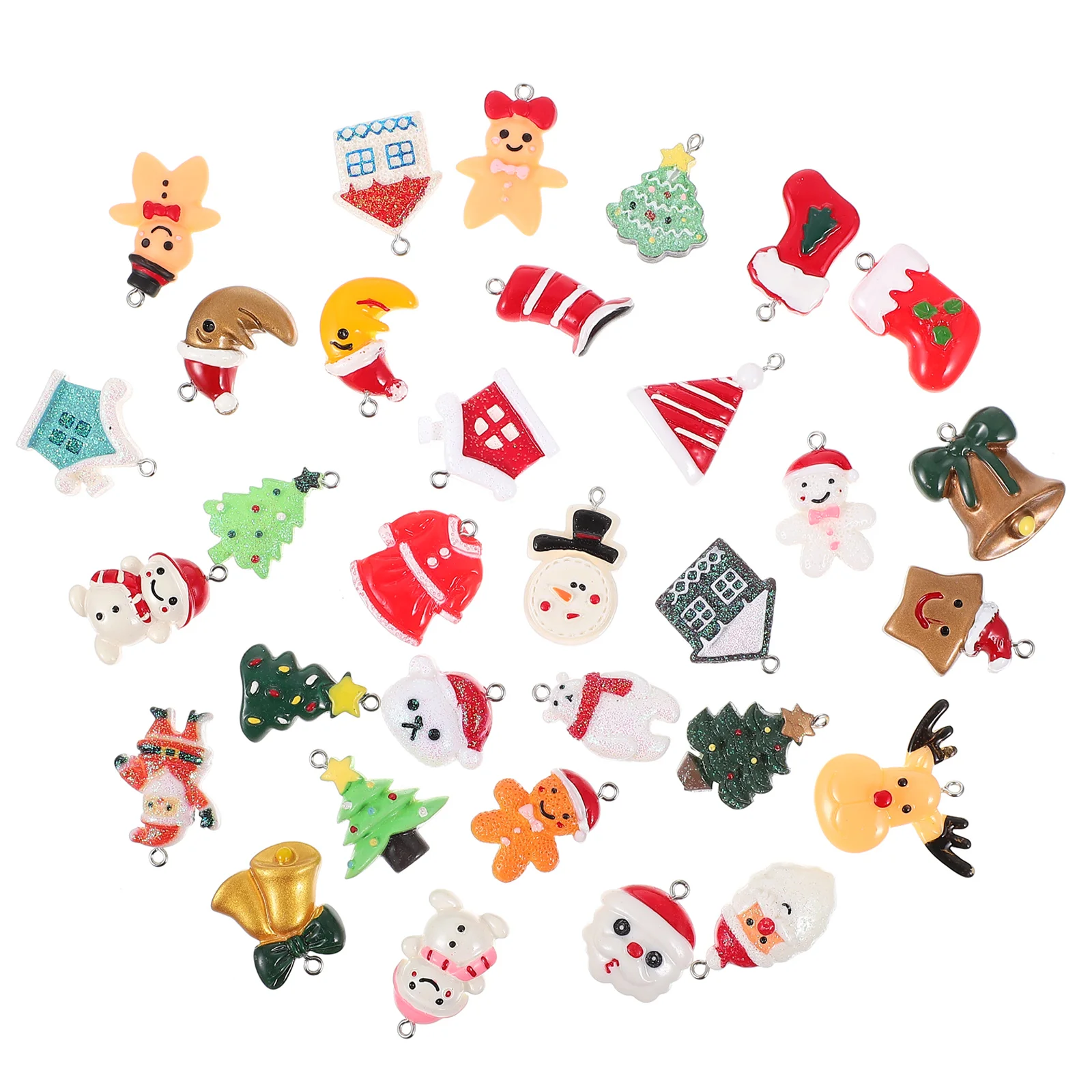 32 Pcs Christmas Ornament Resin Pendant Earrings Making Charm Decorate Hanging Decorations DIY Jewelry Materials
32 Pcs Christmas Ornament Resin Pendant Earrings Making Charm Decorate Hanging Decorations DIY Jewelry Materials