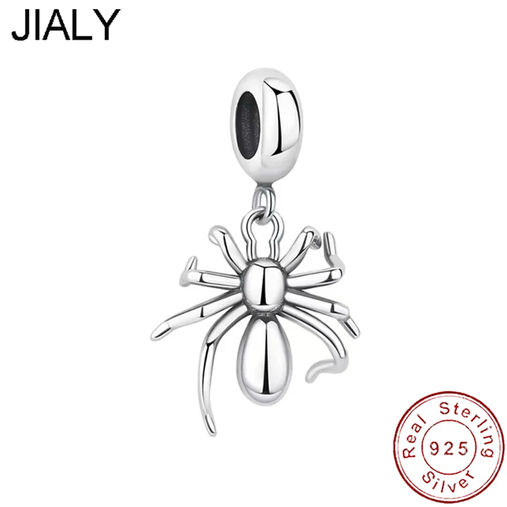 

Европейский кулон в виде паука из серебра S925 пробы, подвеска «сделай сам» для оригинальных женских украшений