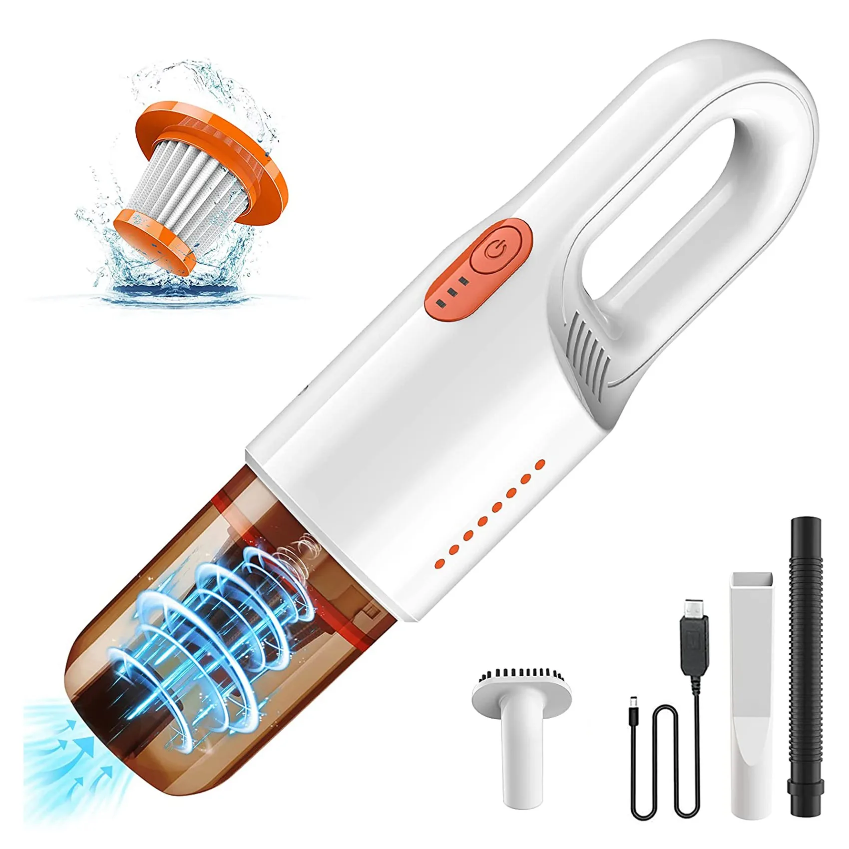 Handheld Vacuum,Rechargeable Portable Cordless Vacuum Cleaner, Washable HEPA Filter,Ultra Lightweight for Car/Home/Hair
Handheld Vacuum,Rechargeable Portable Cordless Vacuum Cleaner, Washable HEPA Filter,Ultra Lightweight for Car/Home/Hair