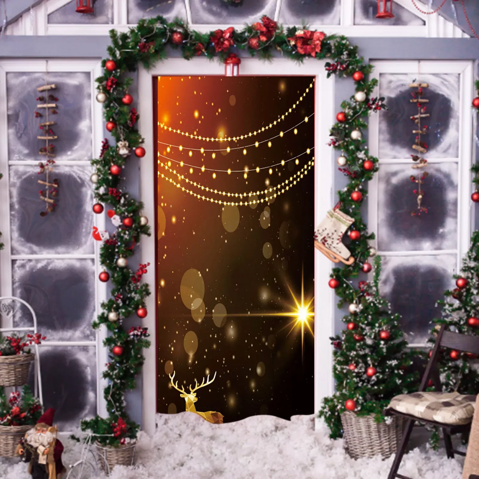 NEW IN 3D Christmas Door Covers Christmas Party Decorations Door Stickers 31 X 78 Inch Photo Light Tent Large
NEW IN 3D Christmas Door Covers Christmas Party Decorations Door Stickers 31 X 78 Inch Photo Light Tent Large