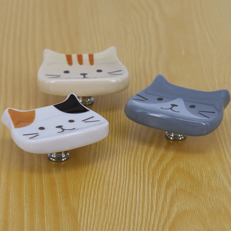 Cartoon Cat Furniture Handles Ceramic Drawer Knobs for Children Room Dresser Knob Pulls for Cupboard Kitchen Wardrobe
Cartoon Cat Furniture Handles Ceramic Drawer Knobs for Children Room Dresser Knob Pulls for Cupboard Kitchen Wardrobe