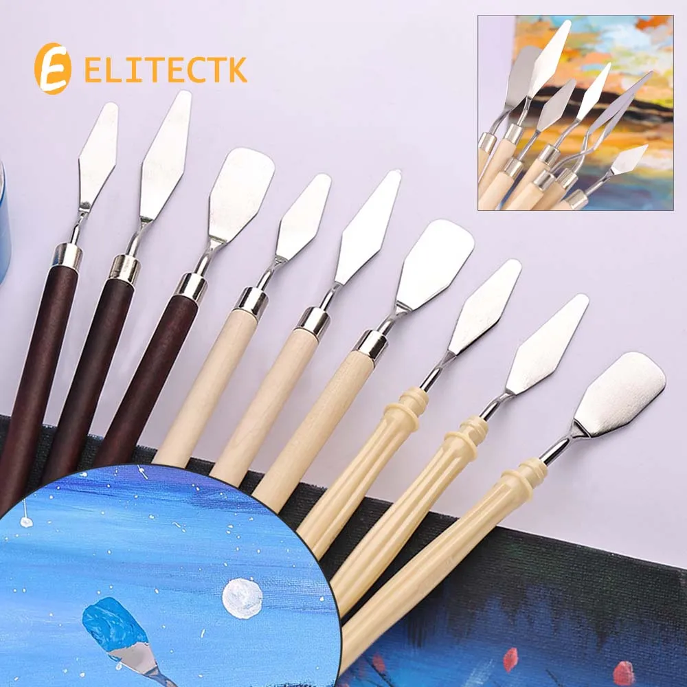 7Pcs/Set Stainless Steel Oil Painting Knives Artist Crafts Spatula Palette Knife Oil Painting Mixing Knife Scraper Art Tools
7Pcs/Set Stainless Steel Oil Painting Knives Artist Crafts Spatula Palette Knife Oil Painting Mixing Knife Scraper Art Tools