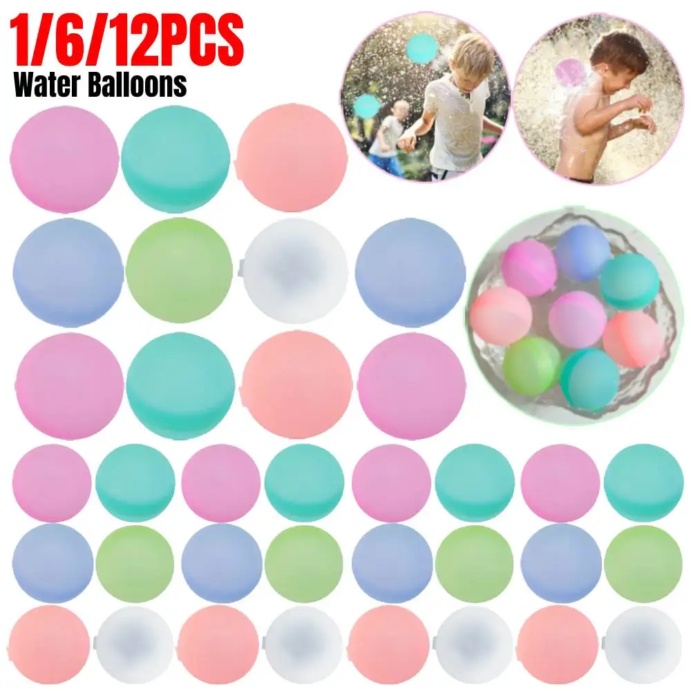 1-12PCS Reusable Water Balloons Kids Silicone Water Bombs Splash Balloons Swimming Pool Summer Water Play Toy Water Amusement
1-12PCS Reusable Water Balloons Kids Silicone Water Bombs Splash Balloons Swimming Pool Summer Water Play Toy Water Amusement