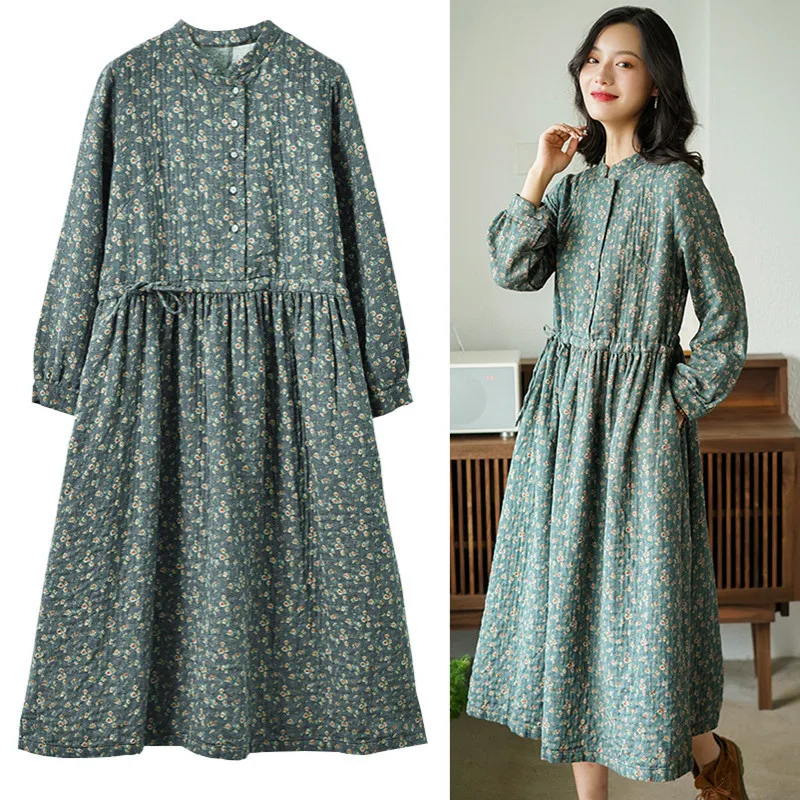 Japanese Mori Girl Art Print Dress Pretty Cotton Linen Spring Women New Floral Dress Loose Long-sleeved Dress Midi Dress
Japanese Mori Girl Art Print Dress Pretty Cotton Linen Spring Women New Floral Dress Loose Long-sleeved Dress Midi Dress