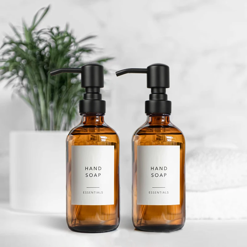 Дозаторы для мыла и лосьона из янтарного стекла, 2 шт.
Дозаторы для мыла и лосьона из янтарного стекла, 2 шт.