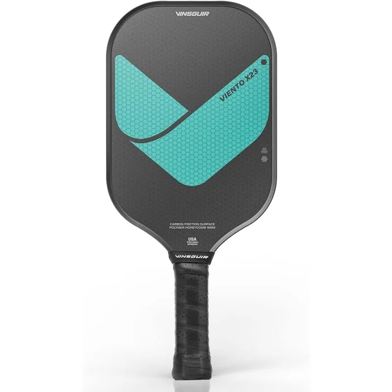 

DZQ Pickleball Paddle,Frosted Carbon Fiber Surface with Reinforced 16mm Polypropylene Honeycomb Core,Perforated Grip