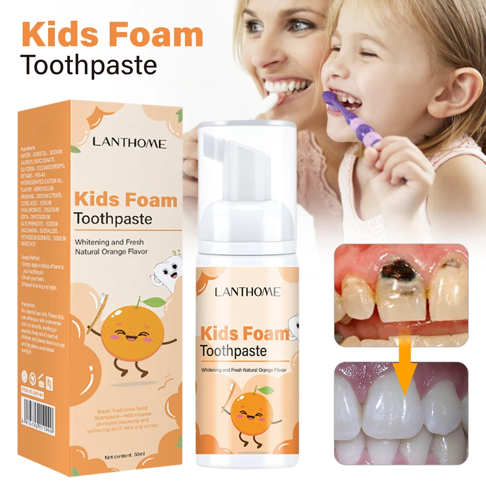 50ml Kids Foam Toothpaste Stains Removal Teeth Mouth Cleaning Toothpaste Whitening Mousse Tooth Dental Care
50ml Kids Foam Toothpaste Stains Removal Teeth Mouth Cleaning Toothpaste Whitening Mousse Tooth Dental Care