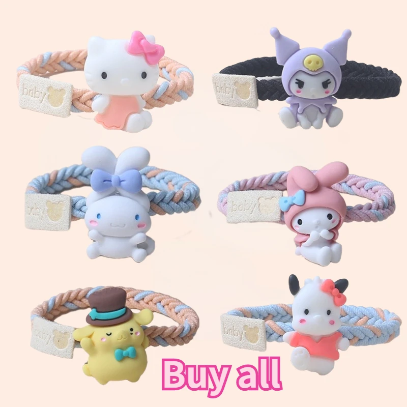 Kawaii Sanrio Hello Kitty Hair Accessories Bracelet Kuromi Stuff Cartoon Hair Rope Cute High Elastic Wristand Girl Gifts Kid Toy
Kawaii Sanrio Hello Kitty Hair Accessories Bracelet Kuromi Stuff Cartoon Hair Rope Cute High Elastic Wristand Girl Gifts Kid Toy