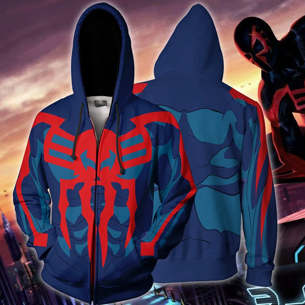 Marvel Spider Man 2099 Hoodies Miguel O'Hara Anime 3d Printing Cosplay Zipper Sweater Casual Outer Cartoon Men Clothing Sweater
Marvel Spider Man 2099 Hoodies Miguel O'Hara Anime 3d Printing Cosplay Zipper Sweater Casual Outer Cartoon Men Clothing Sweater