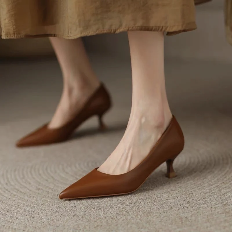 Shoes for Women Heeled Woman Medium Heel Stiletto Heels High Sandal Party Office 2019 Luxury Pumps Elegant Brown Small Heel Sexy
Shoes for Women Heeled Woman Medium Heel Stiletto Heels High Sandal Party Office 2019 Luxury Pumps Elegant Brown Small Heel Sexy