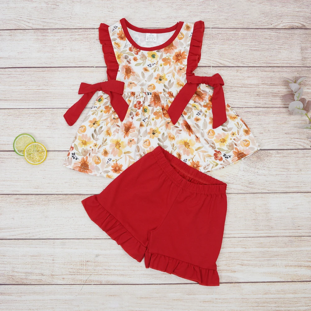 New Style Autumn Outfits Toddler Baby Girl Clothes Set 2pcs Cotton Suit Red Printing 1-8T Bodysuit Long Sleeve Floral Shorts
New Style Autumn Outfits Toddler Baby Girl Clothes Set 2pcs Cotton Suit Red Printing 1-8T Bodysuit Long Sleeve Floral Shorts