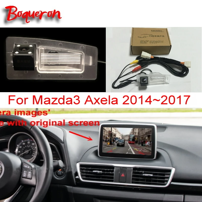 

For Mazda 3 Mazda3 Axela BM Sedan 2014~2018 / RCA & Original Screen Compatible Car Rear View Reverse backup Camera Sets