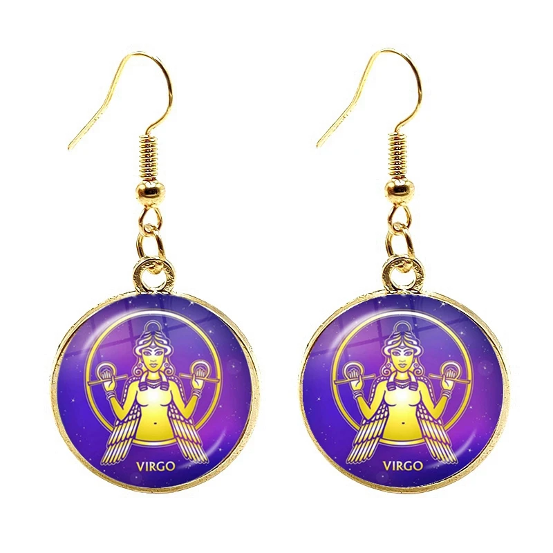 Exquisite 3D Printed Zodiac Glass Cabochon Pendant Earrings Earrings Women's Jewelry Fashion Jewelry Wholesale
Exquisite 3D Printed Zodiac Glass Cabochon Pendant Earrings Earrings Women's Jewelry Fashion Jewelry Wholesale