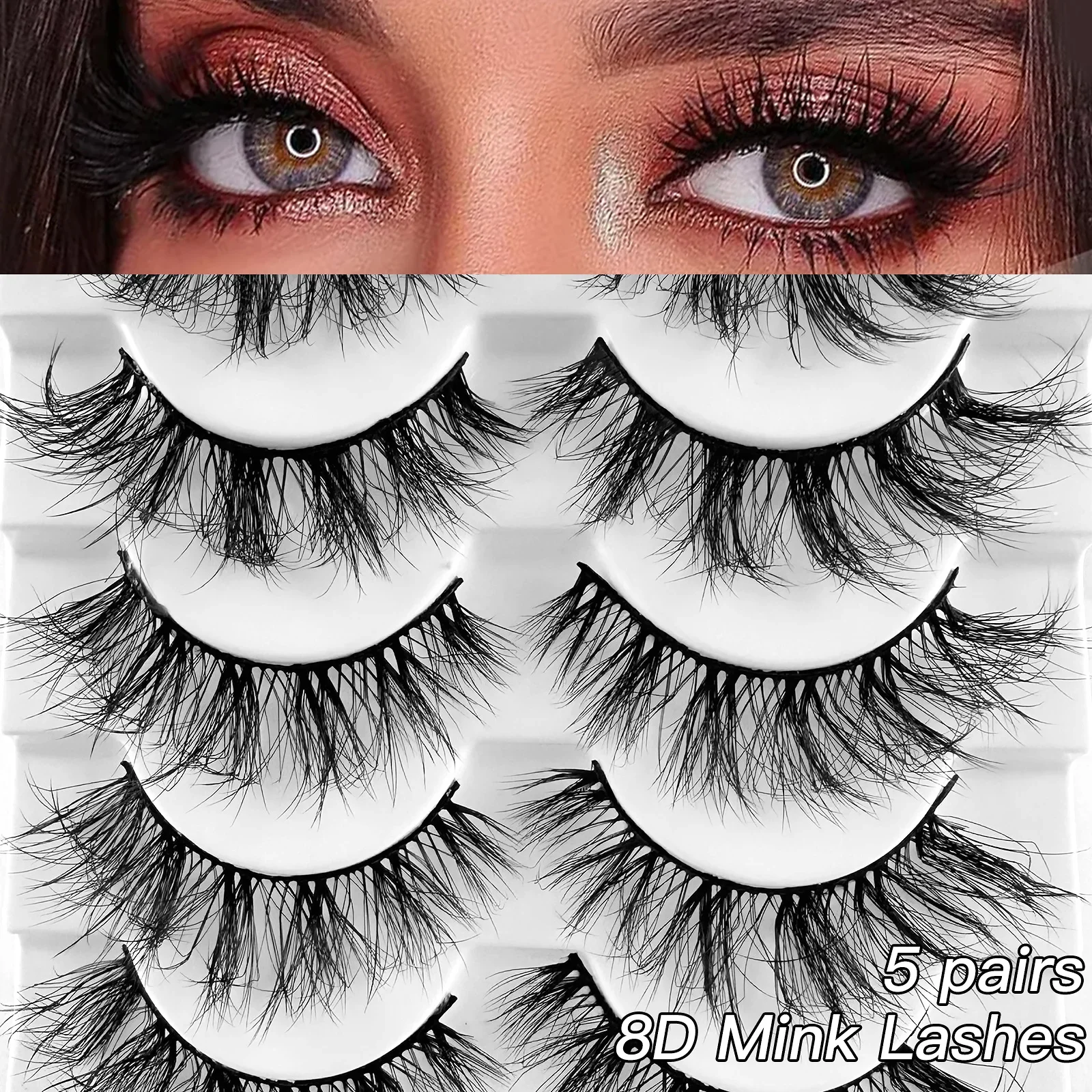 5 Pairs Mink Eyelashes False Eyelash Natural/Thick Long Eye Lashes Soft Fluffy Wispy Lamination of Extension Makeup Tools
5 Pairs Mink Eyelashes False Eyelash Natural/Thick Long Eye Lashes Soft Fluffy Wispy Lamination of Extension Makeup Tools