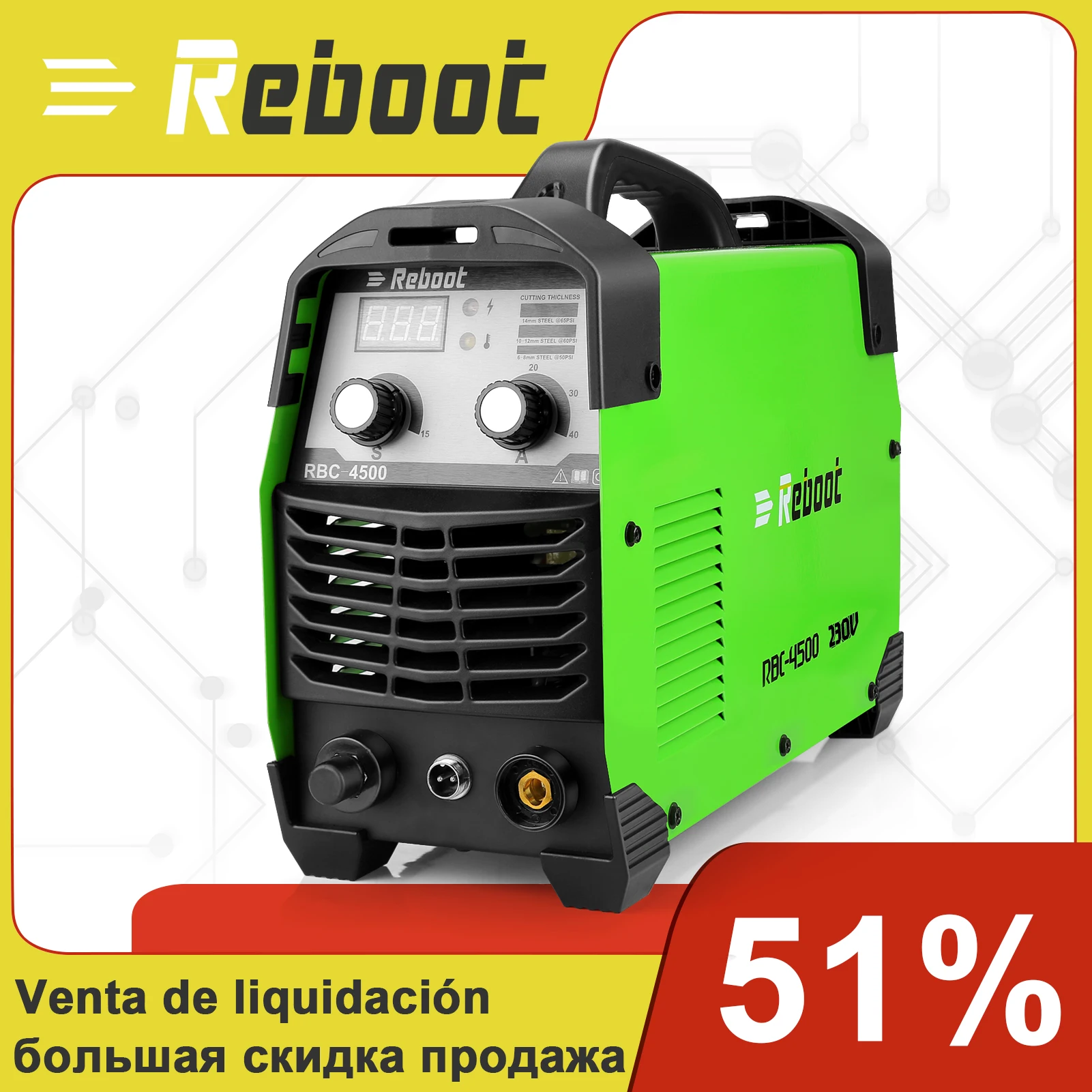Plasma Cutter CUT45 Air Cutter 220V 45 Amps Clean cutting Inverter Reboot Welding Machine Thickness 15mm
Plasma Cutter CUT45 Air Cutter 220V 45 Amps Clean cutting Inverter Reboot Welding Machine Thickness 15mm