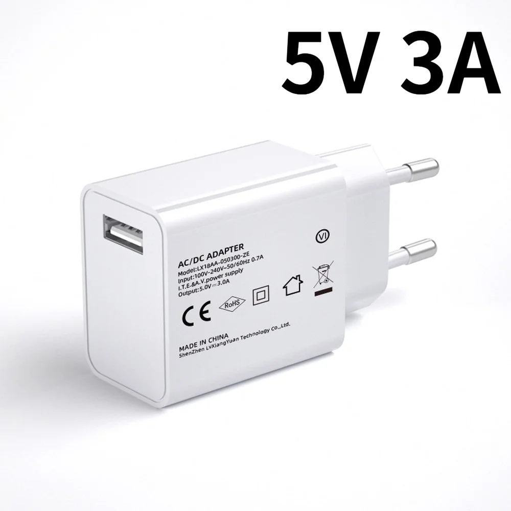 Wall EU Plug AC DC 5 Volt 3 Amp Power Adapter Charger 15W CE ROHS Approved 5V 3A Travel Fast Phone Charger US Plug
Wall EU Plug AC DC 5 Volt 3 Amp Power Adapter Charger 15W CE ROHS Approved 5V 3A Travel Fast Phone Charger US Plug