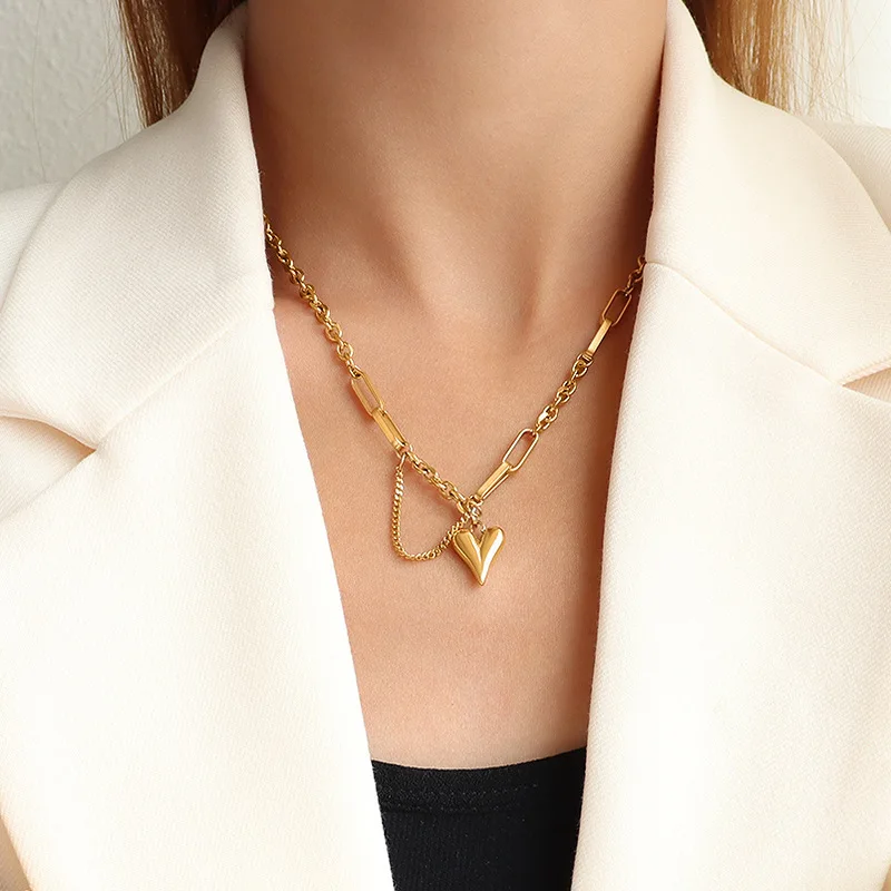 Tassel Heart Titanium Steel Necklace For Women Fashion Jewelry Gold Plated Pendant Necklaces Bracelets Set 2022 New Luxurious
Tassel Heart Titanium Steel Necklace For Women Fashion Jewelry Gold Plated Pendant Necklaces Bracelets Set 2022 New Luxurious