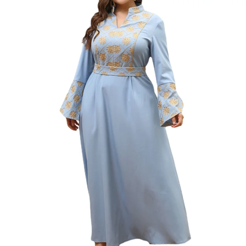Women Large Elegant Maxi Dresses 2022 Winter Blue Long Sleeve Oversized Party Evening Muslim Festival Clothing L- 4XL
Women Large Elegant Maxi Dresses 2022 Winter Blue Long Sleeve Oversized Party Evening Muslim Festival Clothing L- 4XL