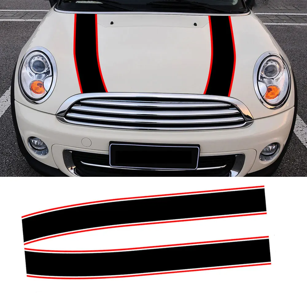 Car Engine Hood Bonnet Sticker Stripes Decals Decor for Mini Cooper S JCW R55 R56 R60 R61 F54 F55 F56 F60 Countryman Accessories
Car Engine Hood Bonnet Sticker Stripes Decals Decor for Mini Cooper S JCW R55 R56 R60 R61 F54 F55 F56 F60 Countryman Accessories