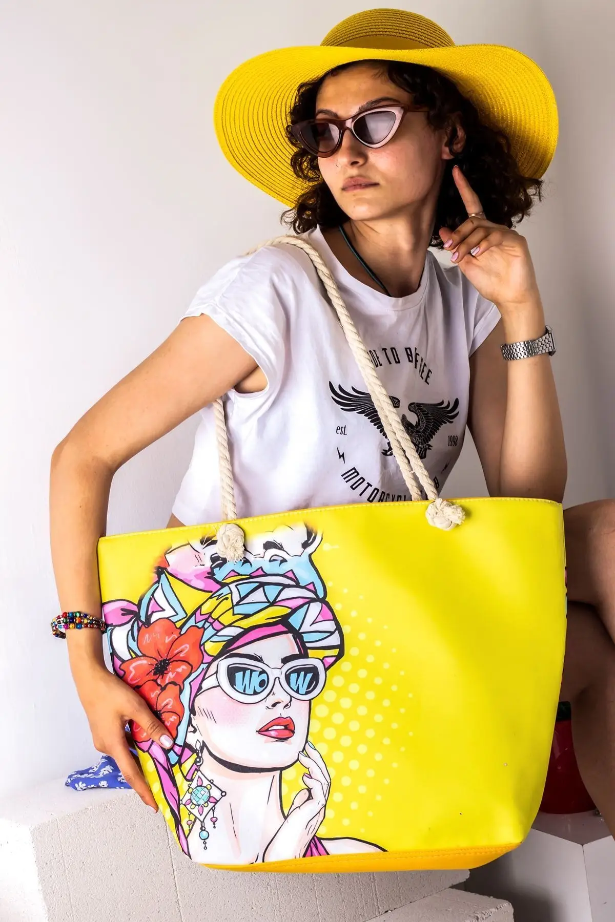 Women Beach Bag Elissa (bounty) -Mustard Tote Bag Fashion Summer Large Capacity Bag Fashion Summer Large Capacity
Women Beach Bag Elissa (bounty) -Mustard Tote Bag Fashion Summer Large Capacity Bag Fashion Summer Large Capacity