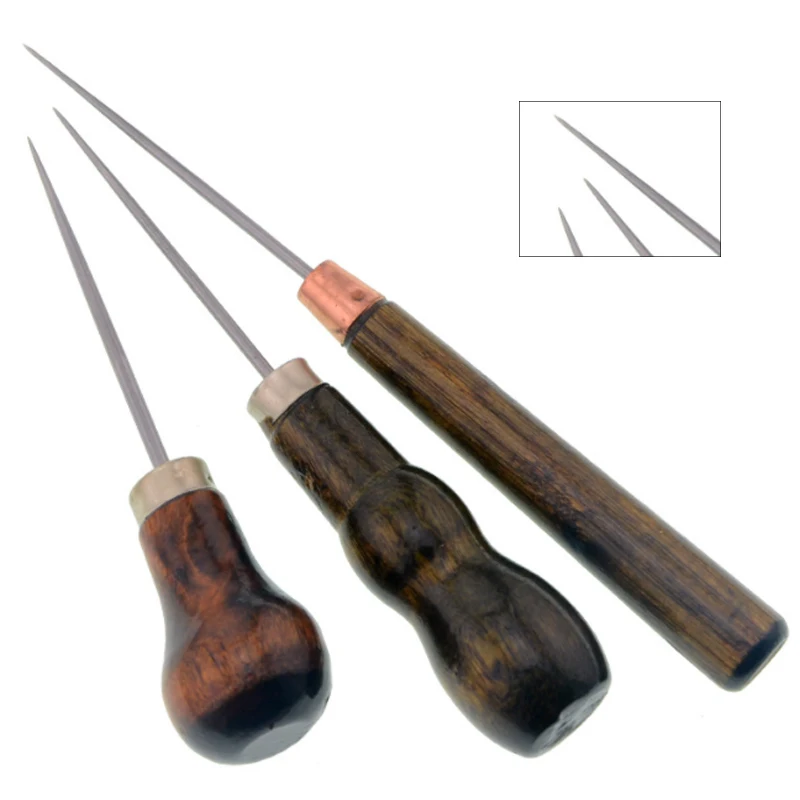Leather Punching Tool Wooden Handle Sewing Awl Scratch Awl Tool Pin Leather Pouch Hole DIY Handmade Stitcher Shoe Repair Tool
Leather Punching Tool Wooden Handle Sewing Awl Scratch Awl Tool Pin Leather Pouch Hole DIY Handmade Stitcher Shoe Repair Tool