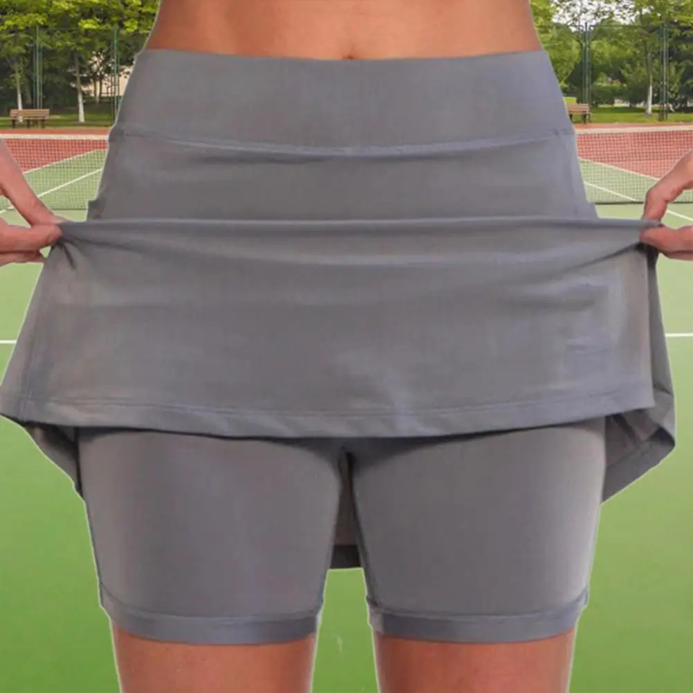 

Shorts Skirt Sporty Women Shorts Summer Sweat-wicking Casual A-Line Double Layers Workout Shorts