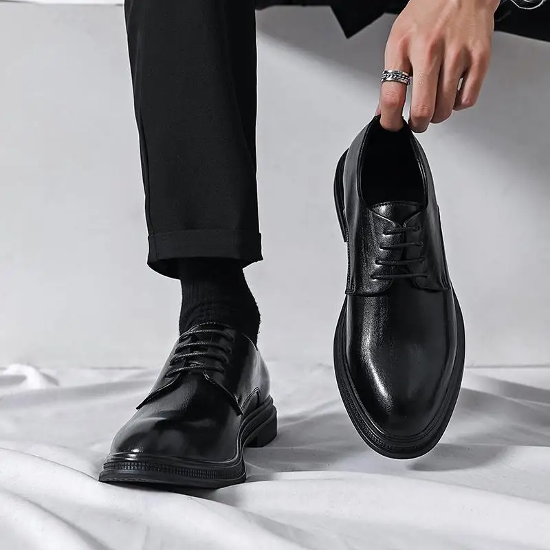Summer Men's Shoes Business Formal Wear Leather Shoes Inner Height Increasing Black Casual Suit Shoes British Bridegroom Wedding
Summer Men's Shoes Business Formal Wear Leather Shoes Inner Height Increasing Black Casual Suit Shoes British Bridegroom Wedding