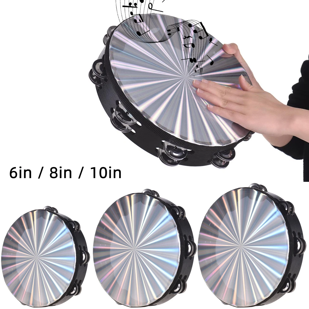 Shiny Reflective Drum Tambourine Drum Toys Percussion Musical Instrument 6in 8in10in Early Educational Best Gift Drum Toys
Shiny Reflective Drum Tambourine Drum Toys Percussion Musical Instrument 6in 8in10in Early Educational Best Gift Drum Toys