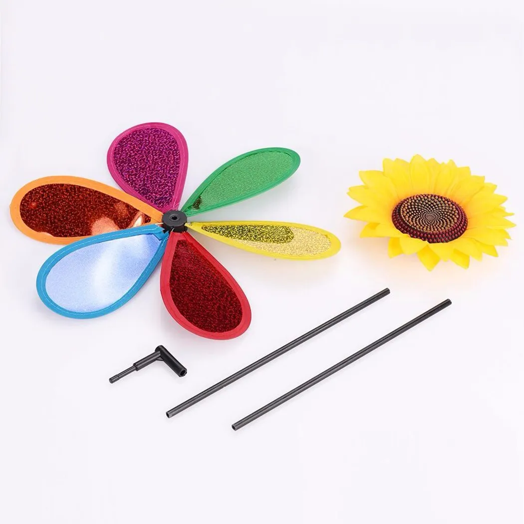 2021 High Quality New Sunflower Windmill Wind Spinner Outdoor Plastic Sequined Balcony Beautiful Bright Colors
2021 High Quality New Sunflower Windmill Wind Spinner Outdoor Plastic Sequined Balcony Beautiful Bright Colors