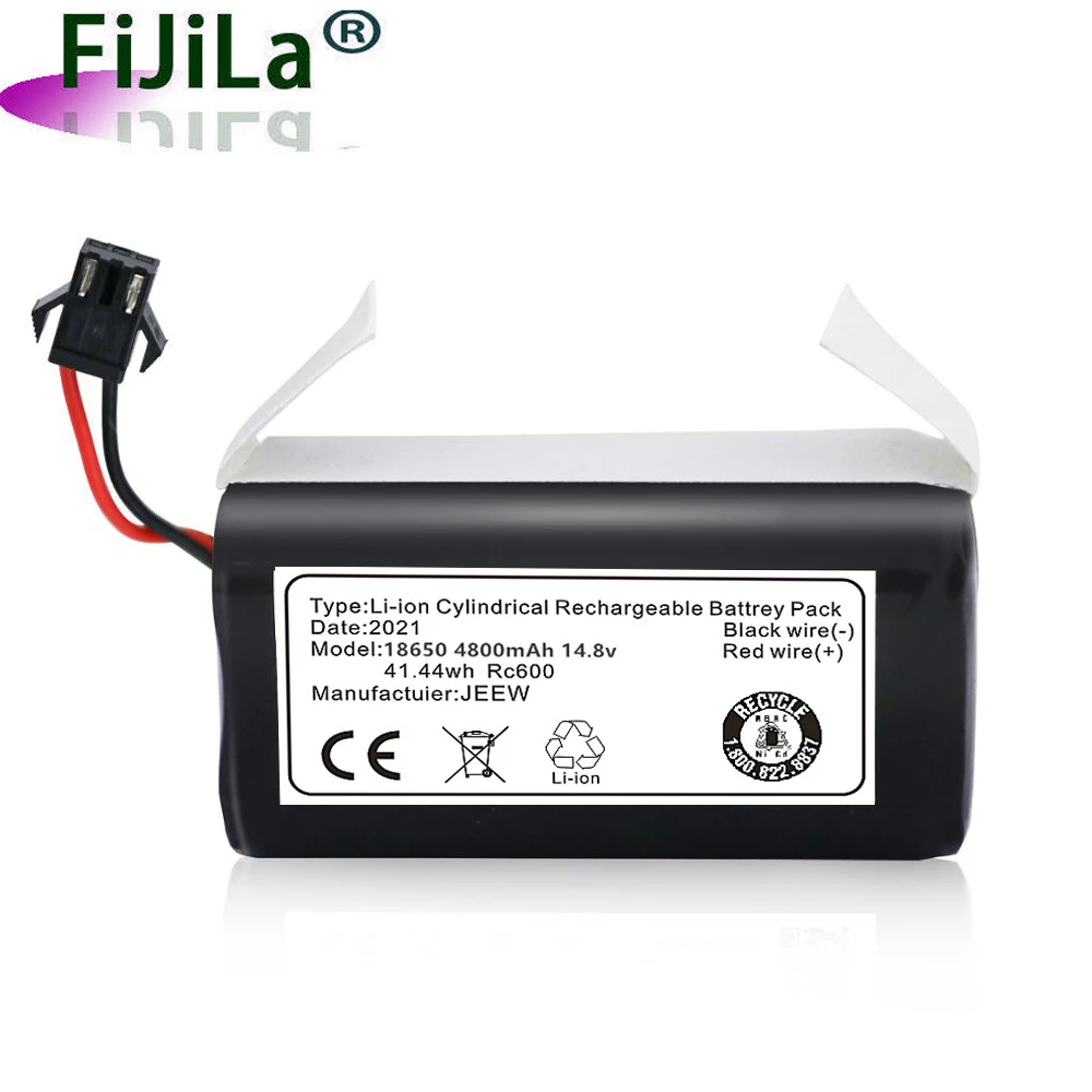 Vacuum Cleaner Li-ion 14.4V 4800mAh Battery for CONGA EXCELLENCE 990 1092 Ecovacs Deebot N79/N79S Eufy Robovac 11/11S/12/15C/35C
Vacuum Cleaner Li-ion 14.4V 4800mAh Battery for CONGA EXCELLENCE 990 1092 Ecovacs Deebot N79/N79S Eufy Robovac 11/11S/12/15C/35C