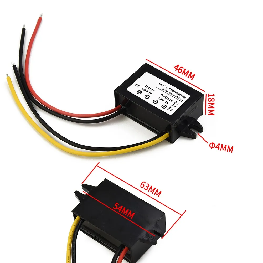 Regulator Switching DC Accessory DC-DC Module Moistureproof Shockproof Step Down 18V 24V 36V 48V 60V To 12V 2A
Regulator Switching DC Accessory DC-DC Module Moistureproof Shockproof Step Down 18V 24V 36V 48V 60V To 12V 2A
