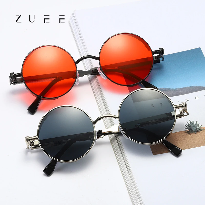 ZUEE 2022 Round Sunglasses Steampunk Men Women Fashion Glasses Brand Designer Retro Vintage Sunglasses UV400
ZUEE 2022 Round Sunglasses Steampunk Men Women Fashion Glasses Brand Designer Retro Vintage Sunglasses UV400