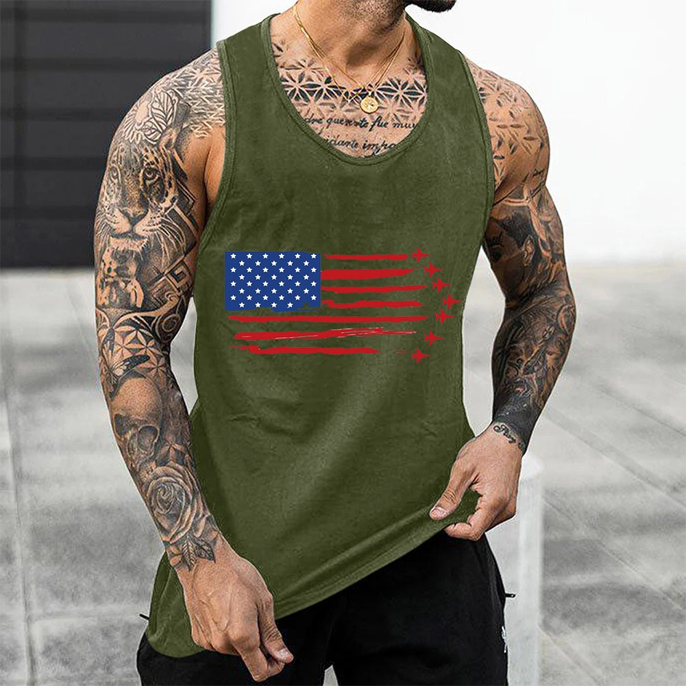 Summer Tank Tops Men Fashion Print Sleeveless Muscle T Shirt Fitness Gym Bodybuilding Vest Sportwear Workout Singlets Undershirt
Summer Tank Tops Men Fashion Print Sleeveless Muscle T Shirt Fitness Gym Bodybuilding Vest Sportwear Workout Singlets Undershirt