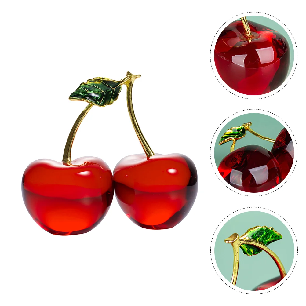 Crystal Fruit Decor Desktop Statue Ornament Paperweight Cherries Exquisite Lifelike Artificial Adorn Rose Gift Christmas
Crystal Fruit Decor Desktop Statue Ornament Paperweight Cherries Exquisite Lifelike Artificial Adorn Rose Gift Christmas