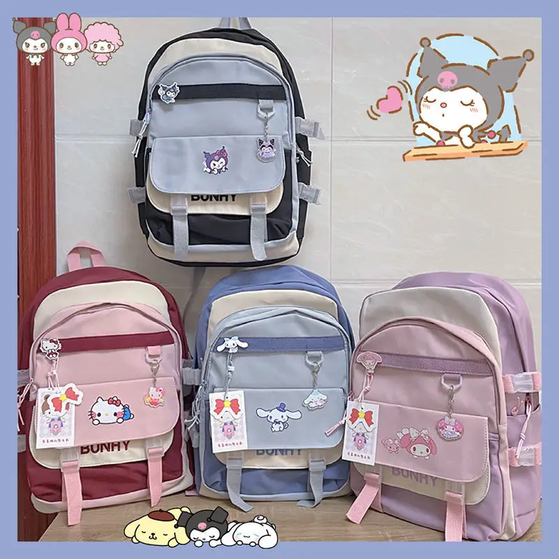 Kawaii Sanriod Anime Hobby My Melody Kuromi Cinnamoroll Student Large Capacity Backpack School Bag Birthday Gift
Kawaii Sanriod Anime Hobby My Melody Kuromi Cinnamoroll Student Large Capacity Backpack School Bag Birthday Gift
