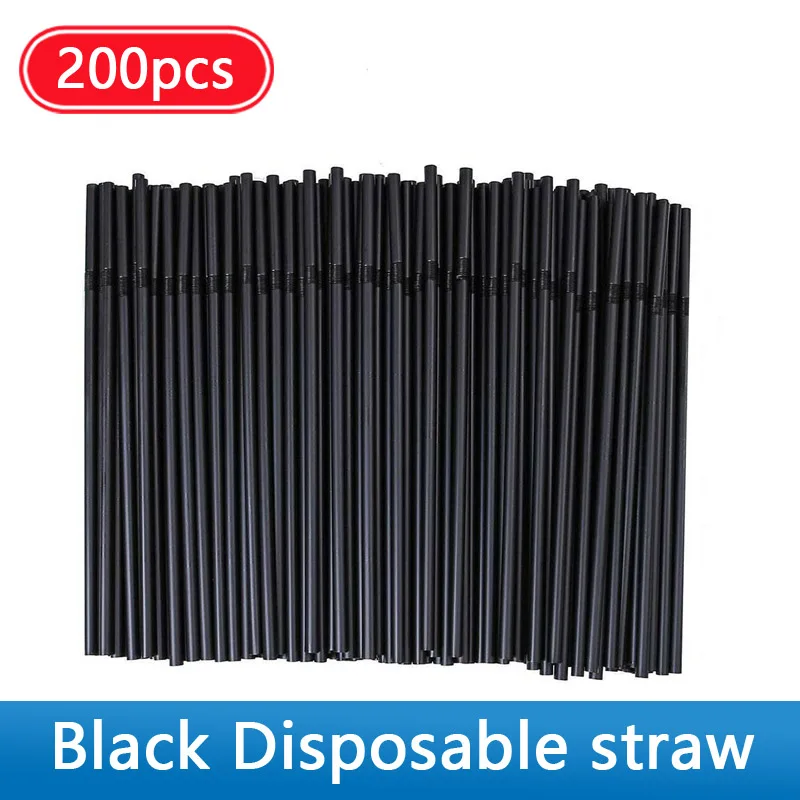 200Pcs Black Straws Plastic Cocktail Straw Elbow Disposable Straw Cutlery Tableware For Kitchen Beverage Accessories Plaatic
200Pcs Black Straws Plastic Cocktail Straw Elbow Disposable Straw Cutlery Tableware For Kitchen Beverage Accessories Plaatic